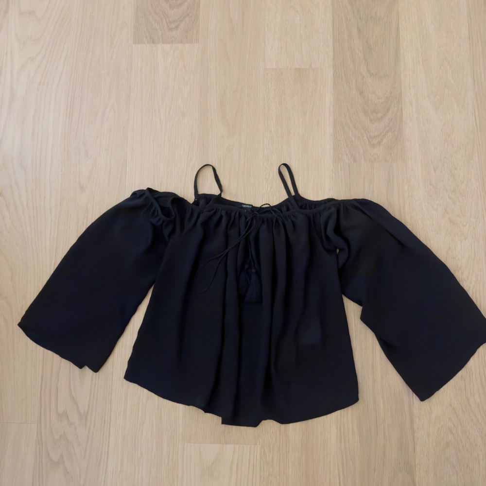 EUC Black off-shoulder blouse